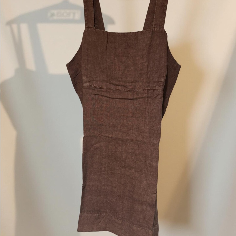 ☃️Flaherty Brown Sleeveless Women's Dress